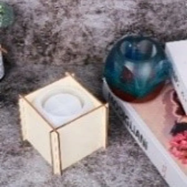 Maceta soporte madera