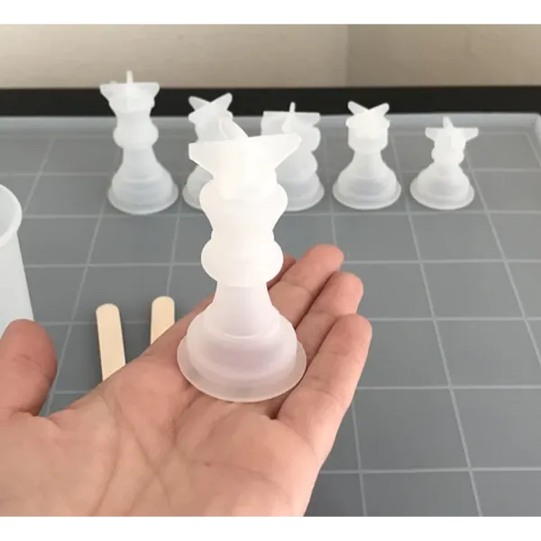Molde de silicona piezas de ajedrez