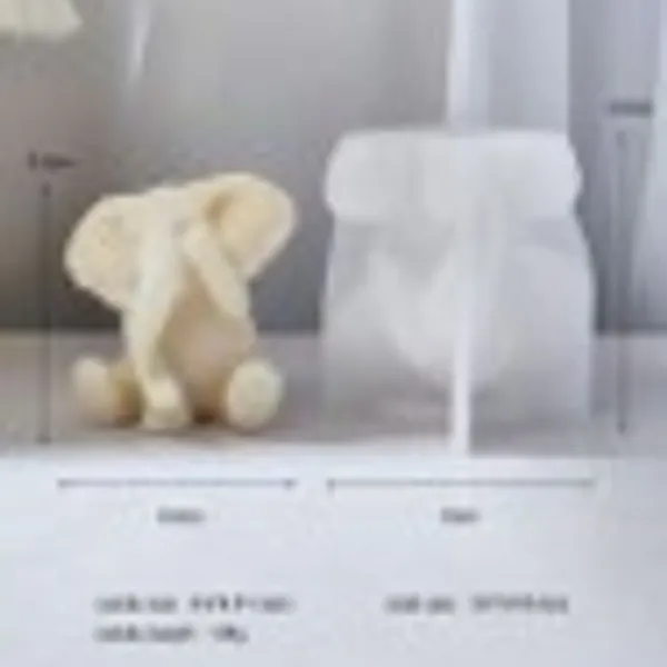 Molde de vela elefante no ver