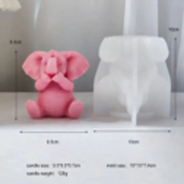 Molde de vela elefante no hablar