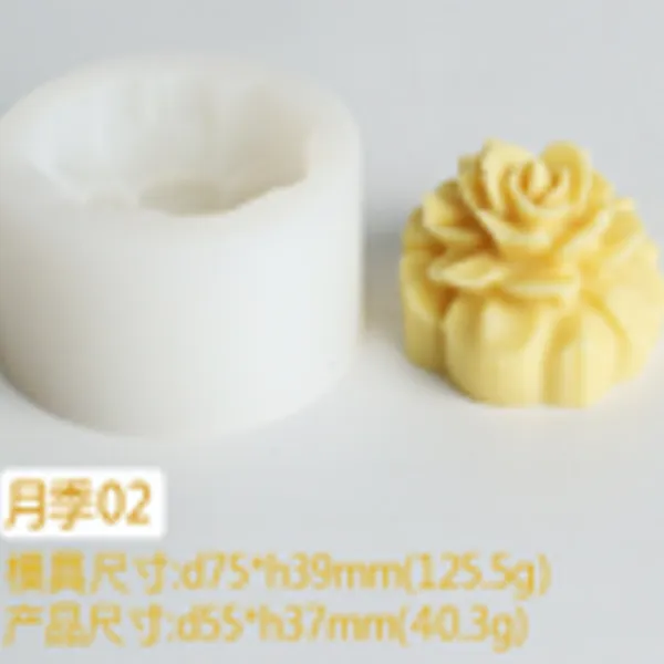 Molde de vela rosas suave K