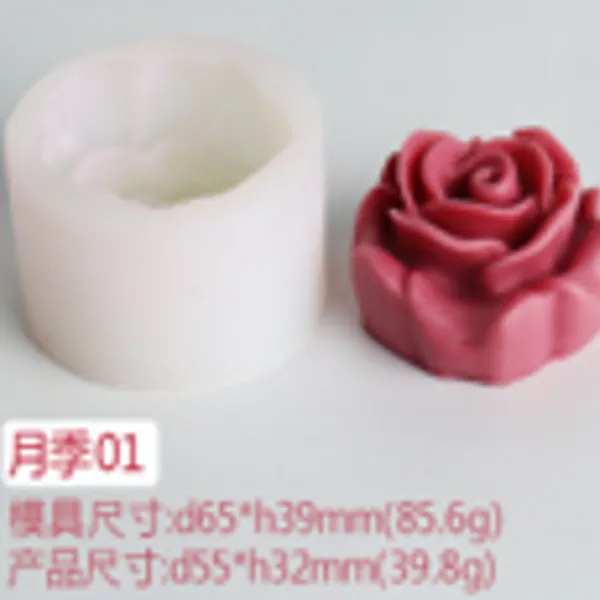 Molde de vela rosas suave J