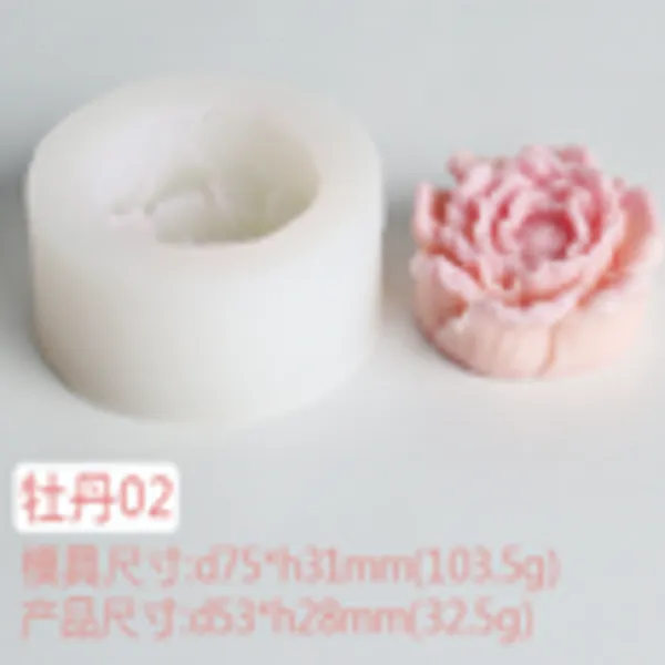 Molde de vela rosas suave H