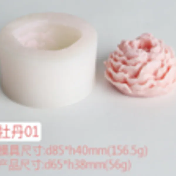 Molde de vela rosas suave G