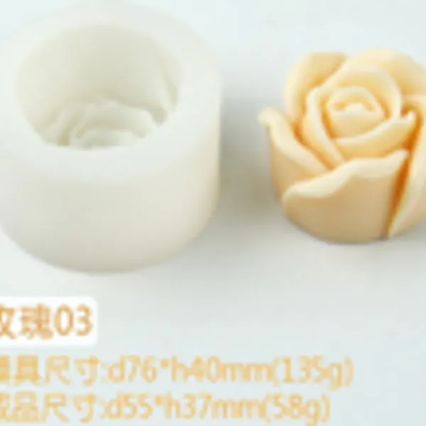 Molde de vela rosas suave F