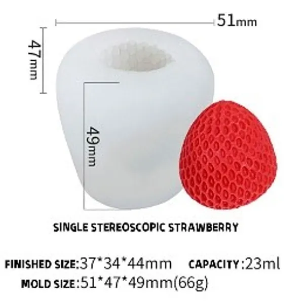 Molde de vela frutilla