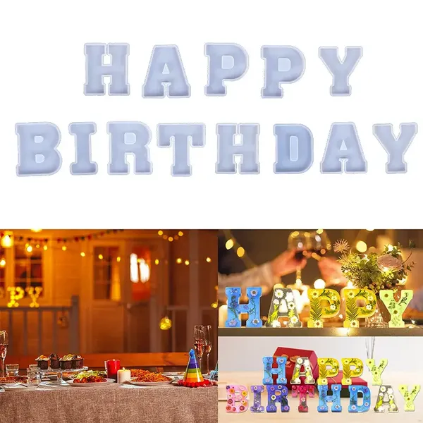 Molde de silicona letras individuales grandes