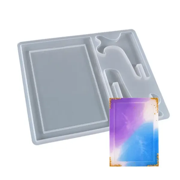 Molde de silicon portarettrato rectangular zigzag