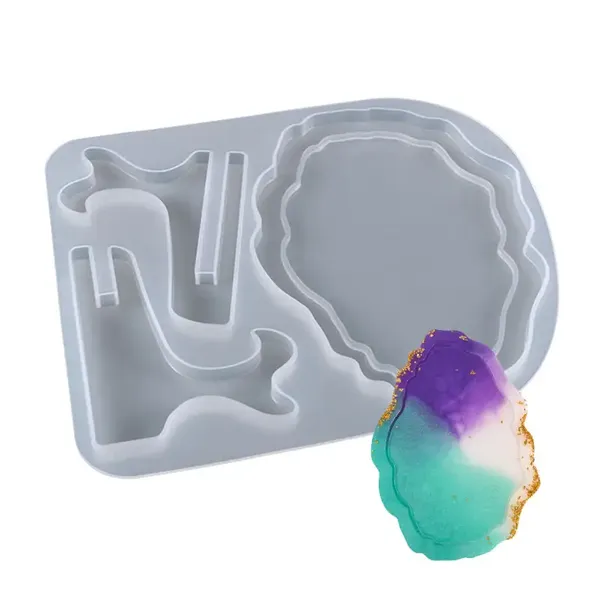 Molde silicon portaretrato ovalado zigzag