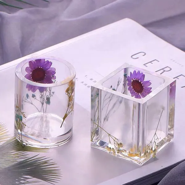 Molde de silicon para resina maceta redonda