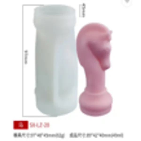 Molde de vela ajedrez caballo