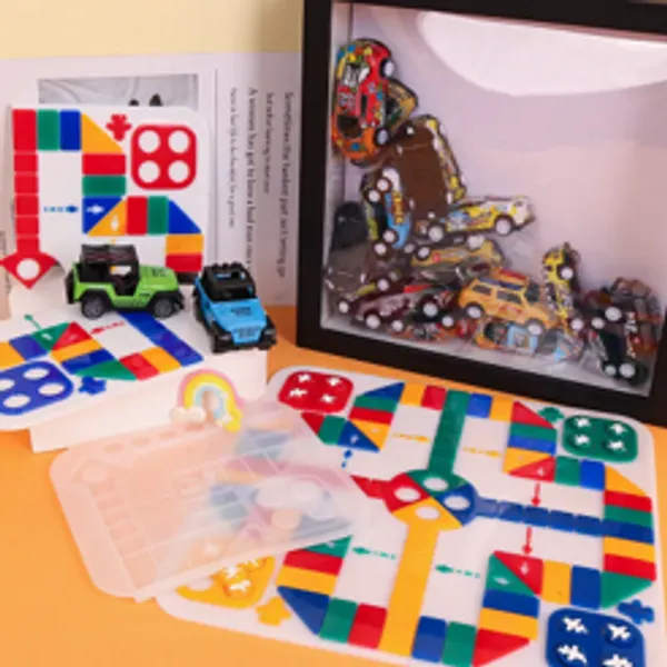 Molde de silicona juego de mesa parchis