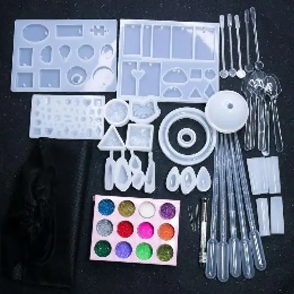 Kit completo de resina taladro, esfera, 3 moldes, etc.