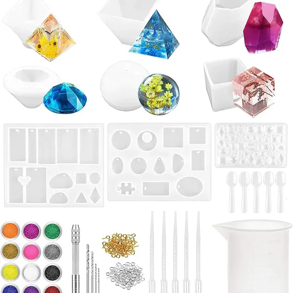 Molde de silicona diamante y encapsulados