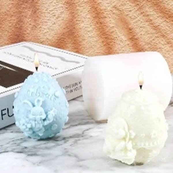 Molde de vela conejo de pascua
