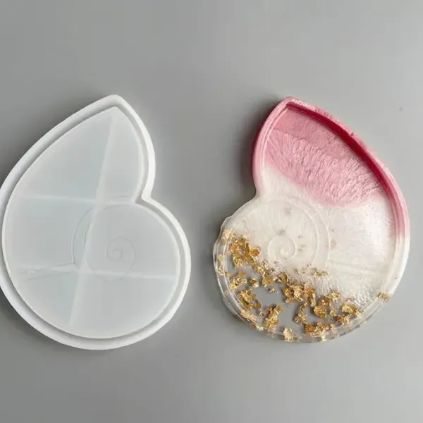 Molde de silicona  concha de caracol 2