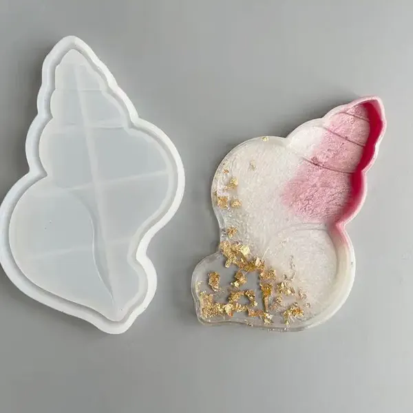 Molde de silicona  concha de caracol