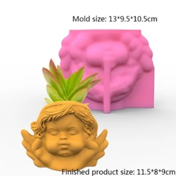 Molde de maceta angelito no oir 749