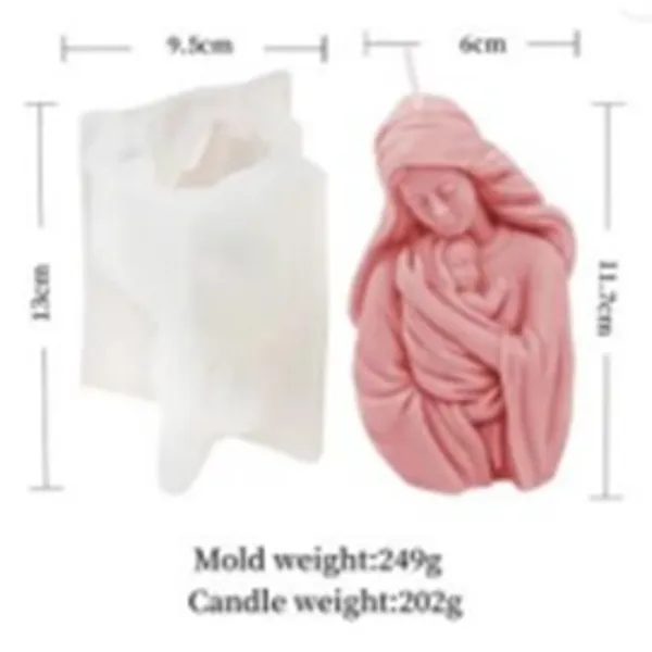 Molde Virgen Maria y Niño Jesús