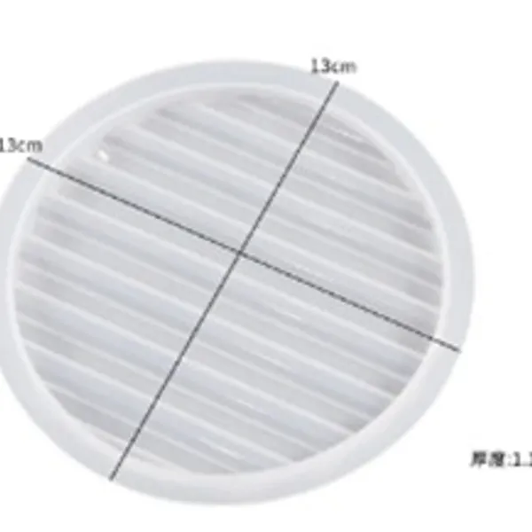 Moldede posavasos de yeso curvo ondulado 1