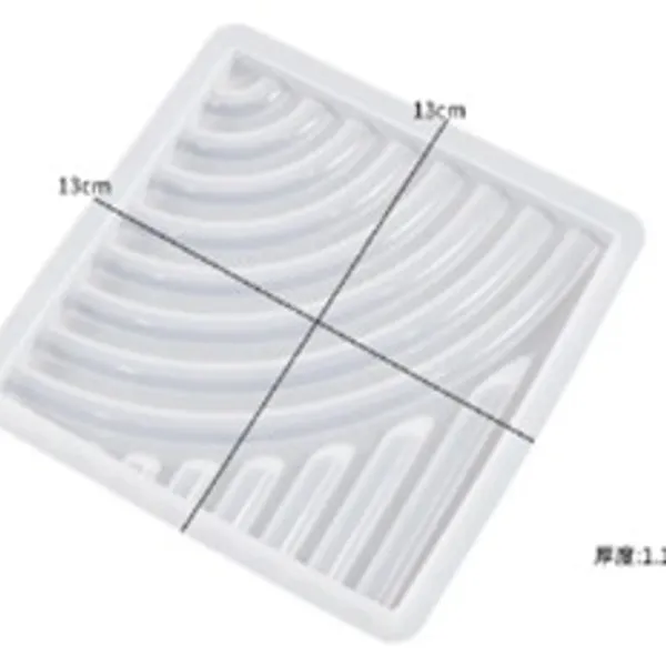 Moldede posavasos de yeso curvo ondulado 3