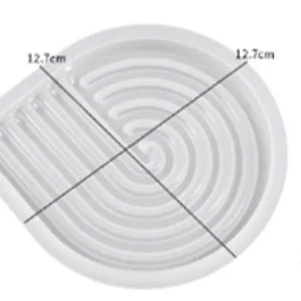 Moldede posavasos de yeso curvo ondulado 4