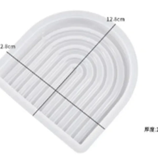 Moldede posavasos de yeso curvo ondulado 5