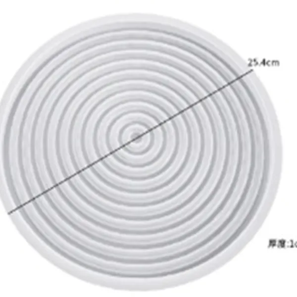 Moldede posavasos de yeso curvo ondulado 8