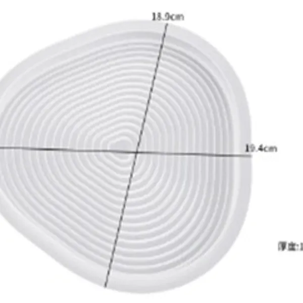 Moldede posavasos de yeso curvo ondulado 9