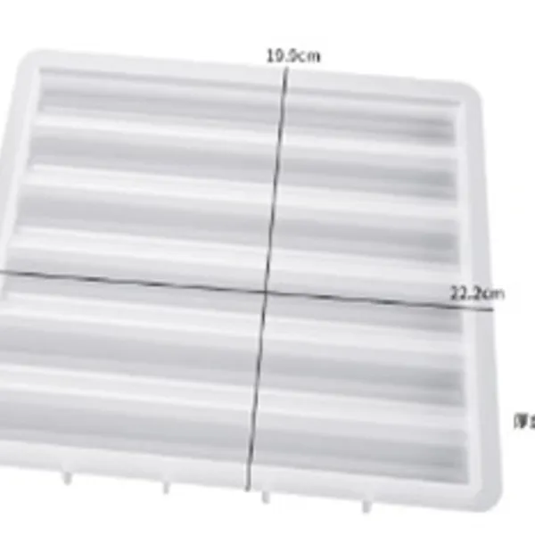 Moldede posavasos de yeso curvo ondulado 14