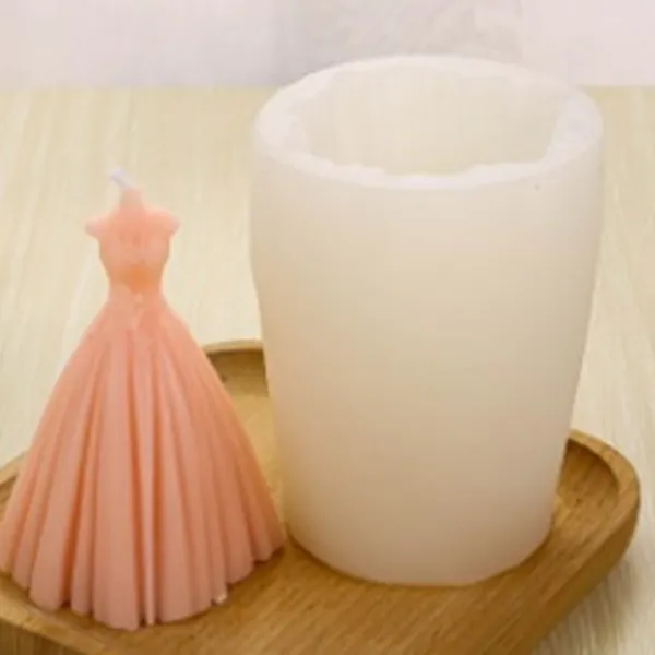 Molde para vela vestido de novia