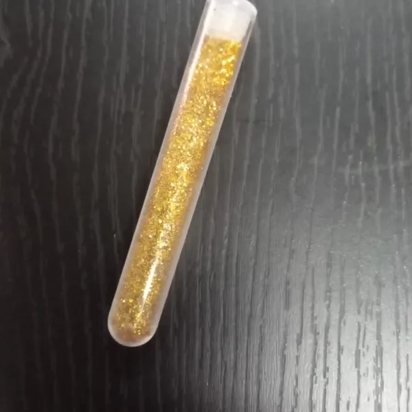 Tubo escarcha dorada