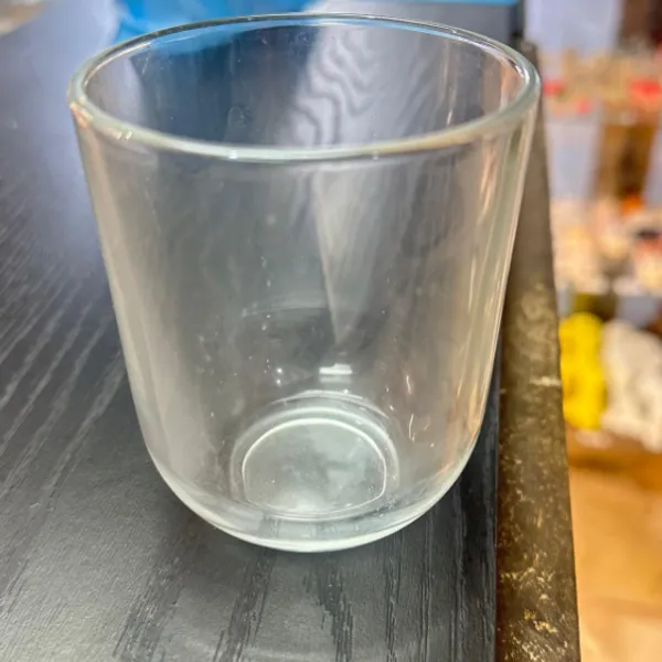 Vaso vidrio base ovalada