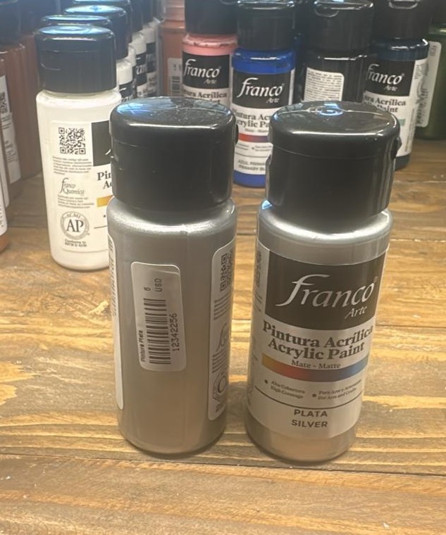 Pintura Plateada para velas