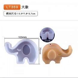 Molde de vela elefante