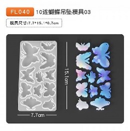 Molde de mariposa de 10 cavidades