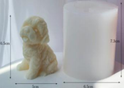 Molde velas perro sambo sentado