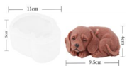 Molde velas perrito acostado