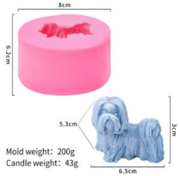Molde velas perrito lanas 55