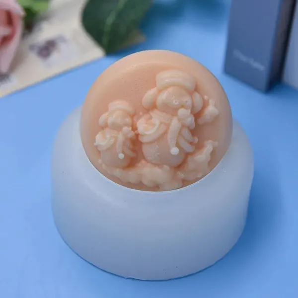 VELA MUÑECOS DE NIEVE JUGANDO