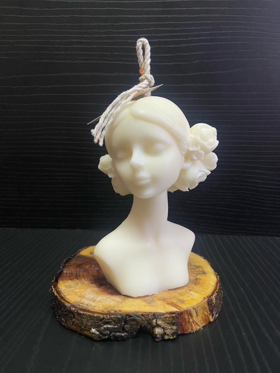 VELA ROSTRO MUJER ROSAS PEQUEÑA # 192