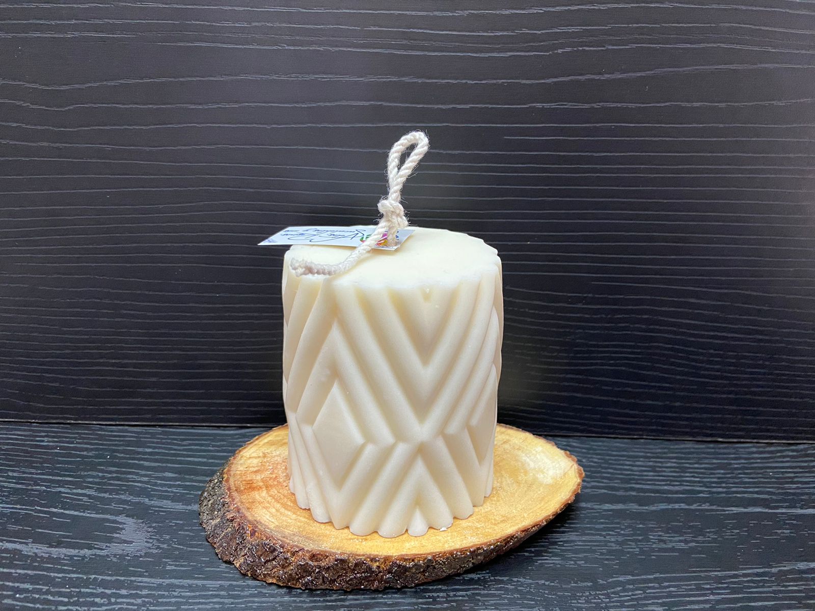 VELA CILINDRO LINEAS PEQUEÑO