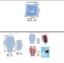 Soporte para teléfono móvil, decoración en forma de ala
