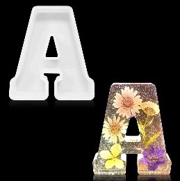 Molde de resina con letra A grande