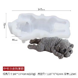 Molde perro bulldog grande