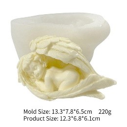 Molde de vela 3d Ángel con alas