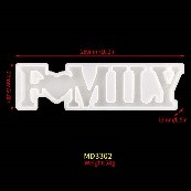 Molde de resina palabra FAMILY