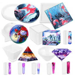 Moldes de resina encapsulados y gemas