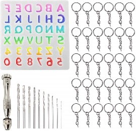 Kit abecedario pequeño, taladro y llaveros