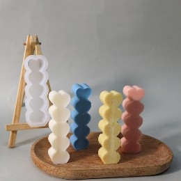 Molde de silicona 5 corazones